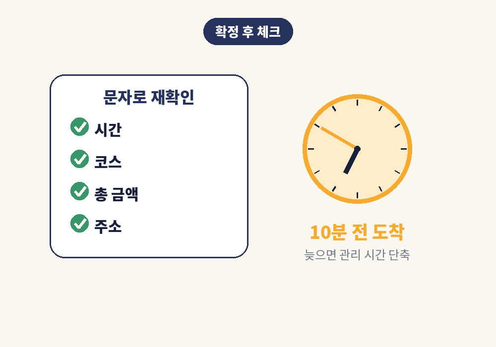 부산 스웨디시 마사지 당일 예약 확정 후 확인 사항