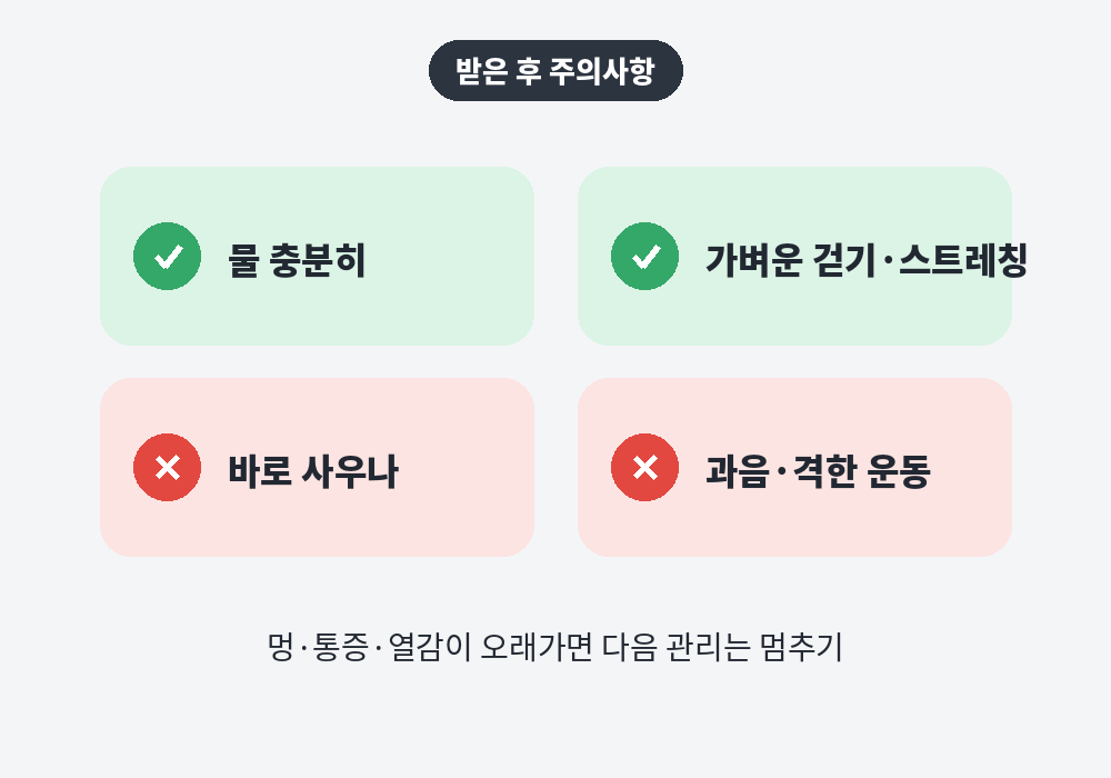 림프마사지 받은 후 주의사항 수분 섭취와 휴식