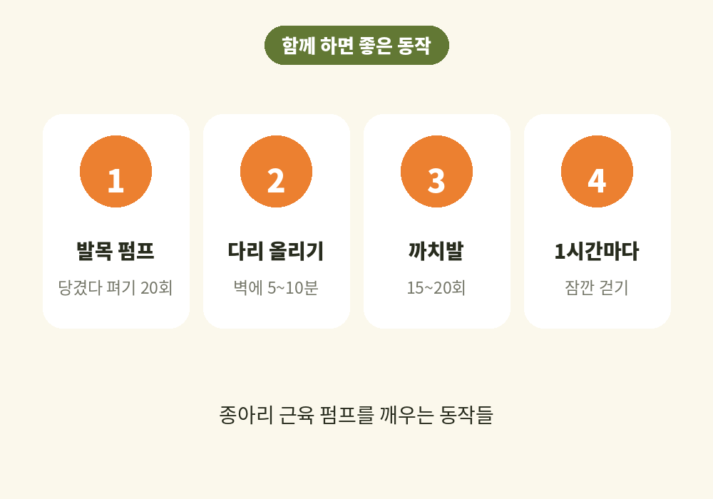 다리림프마사지와 함께 하면 좋은 발목 펌프 운동과 다리 올리기