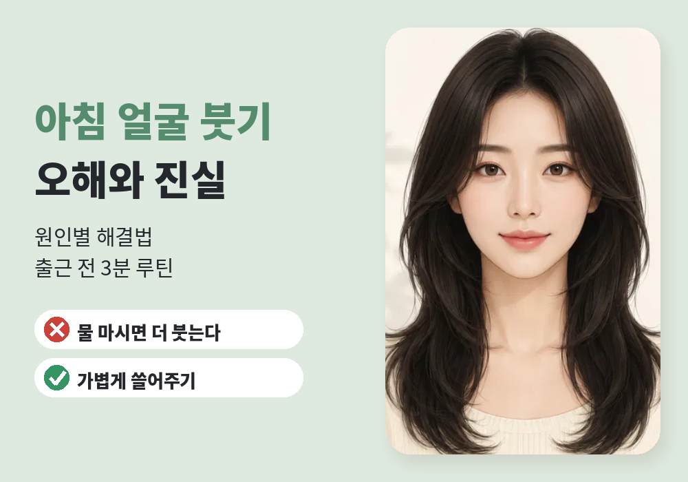 아침 얼굴 붓기 오해와 진실 원인별 해결법 대표 이미지
