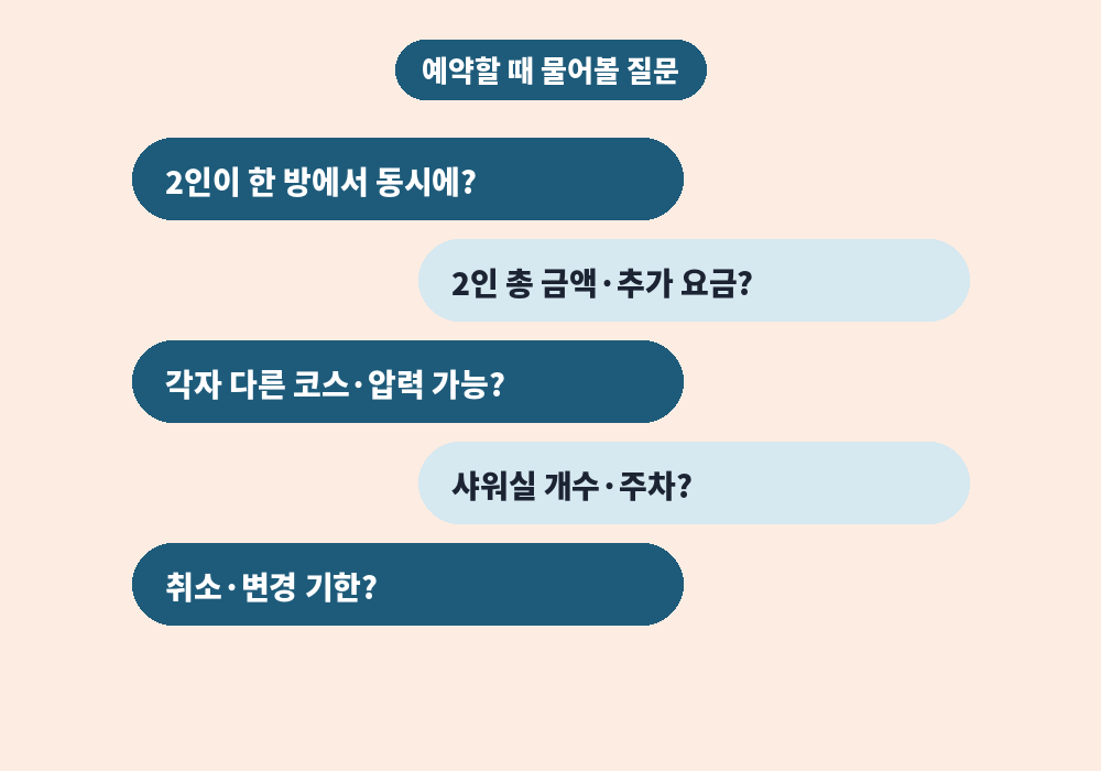 해운대 커플 스웨디시 마사지 예약할 때 물어볼 질문
