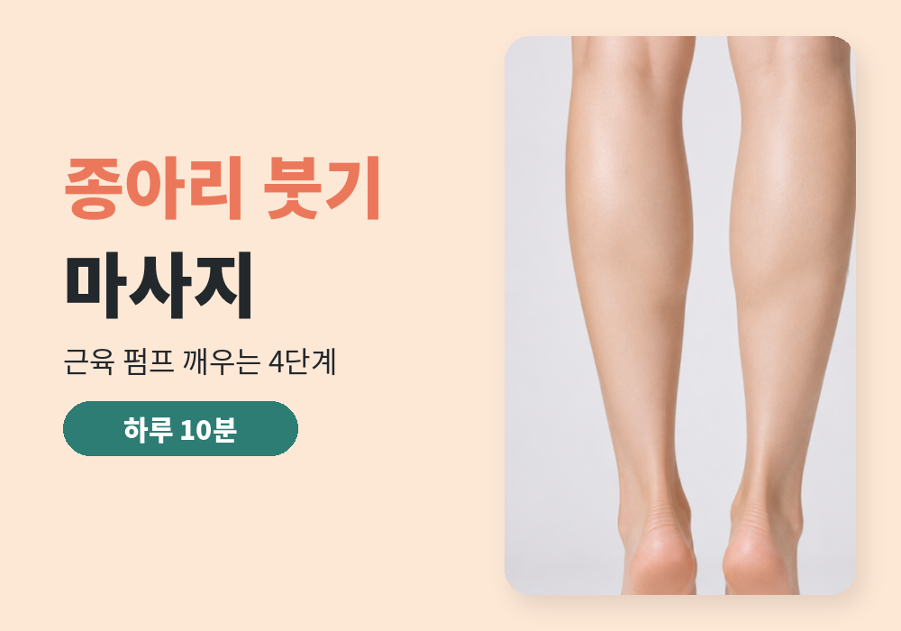 종아리 붓기 마사지 방법 대표 이미지