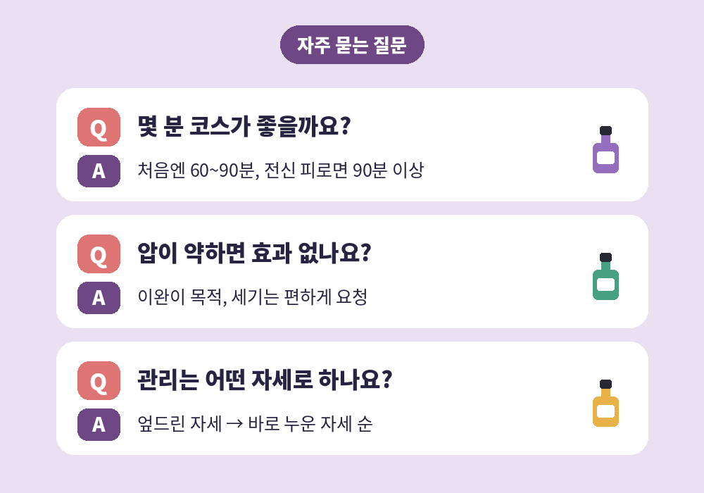 서면 스웨디시 마사지 자주 묻는 질문