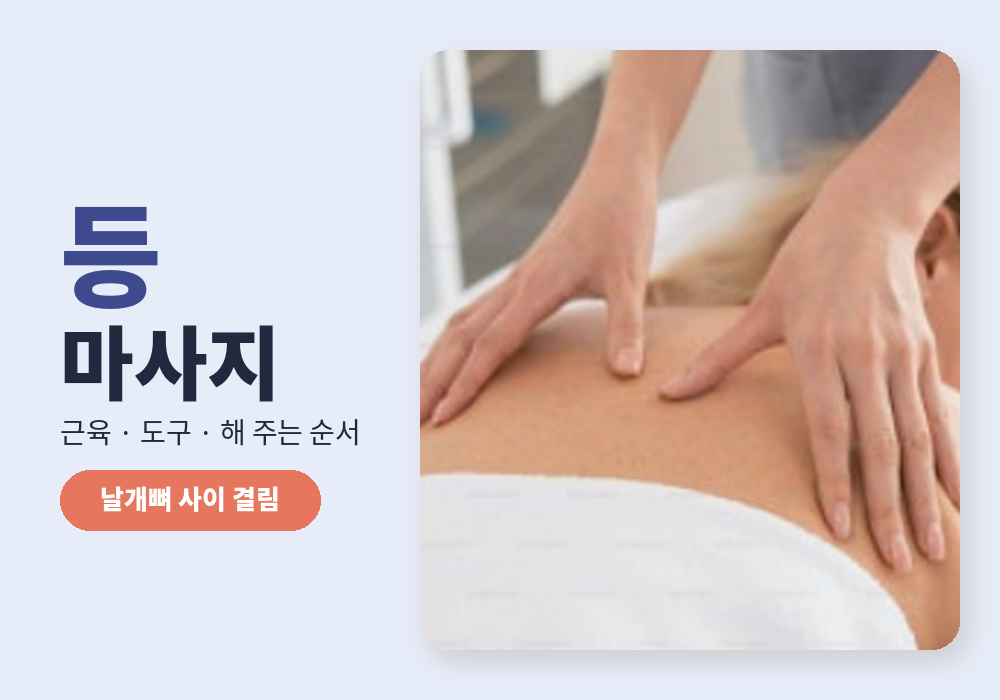 등 마사지 방법과 순서 대표 이미지