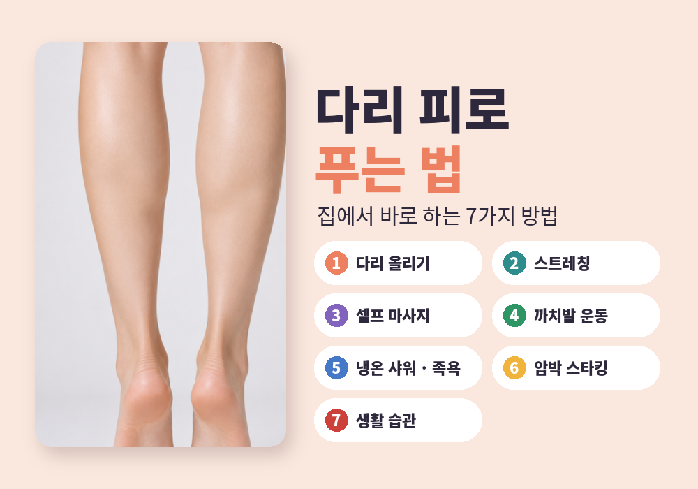 다리 피로 푸는 법 7가지 대표 이미지