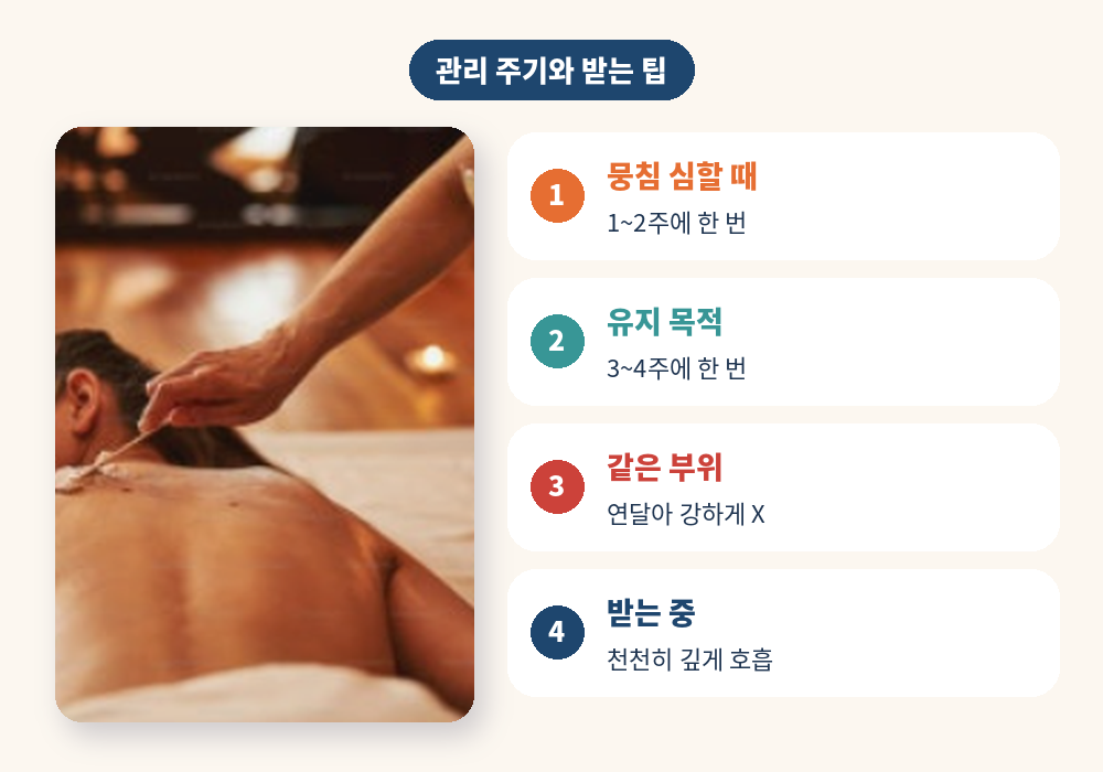 딥티슈 마사지 관리 주기와 받는 팁